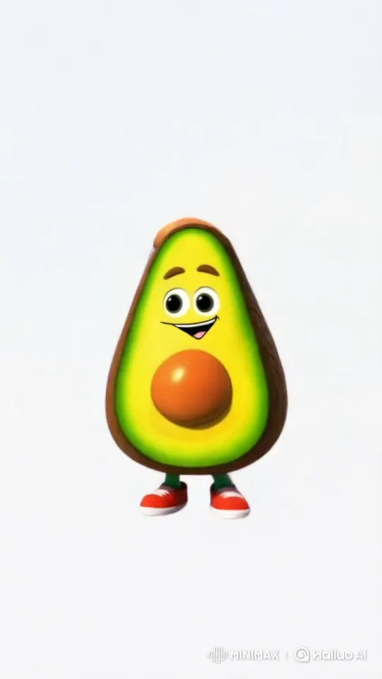 Animated Avocado and Kerropi Meet, Walk Together – AI Generated Video | Hailuo AI