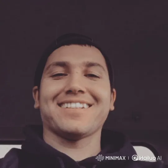Young Man's Grin Transforms in Luxury Car Setting – AI Generated Video | Hailuo AI