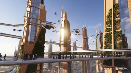Futuristic Ouagadougou: Flying Vehicles in 2100 Metropolis – AI Generated Video | Hailuo AI