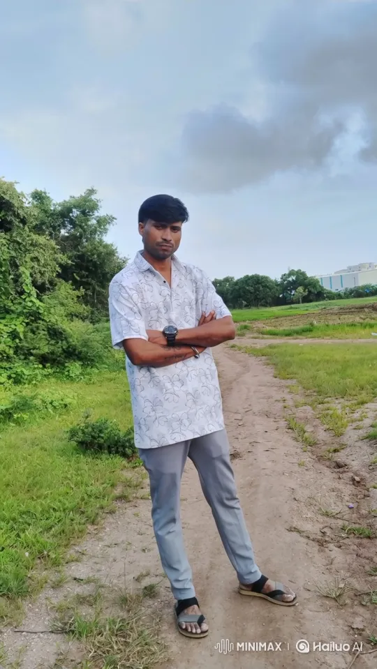 Man Observes Car Passing on Dirt Path – AI Generated Video | Hailuo AI