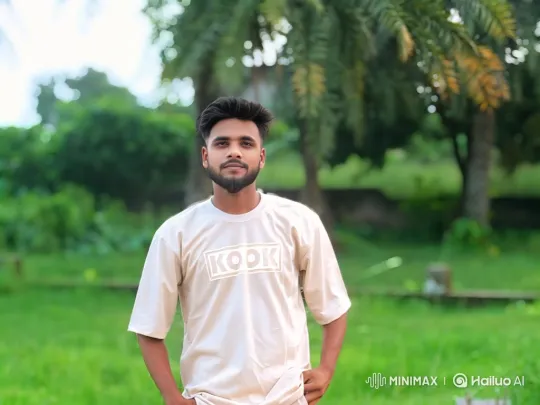 Young Man Smiles Gently in Park Setting – AI Generated Video | Hailuo AI