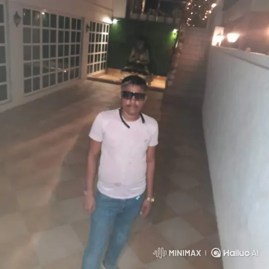 Man in Sunglasses Stands Still at Night – AI Generated Video | Hailuo AI