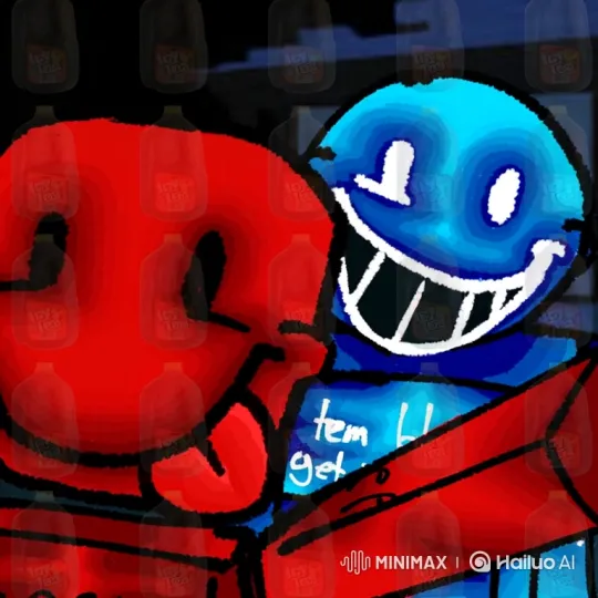 Violent Struggle and Victory of Blue Character Over Red – AI Generated Video | Hailuo AI