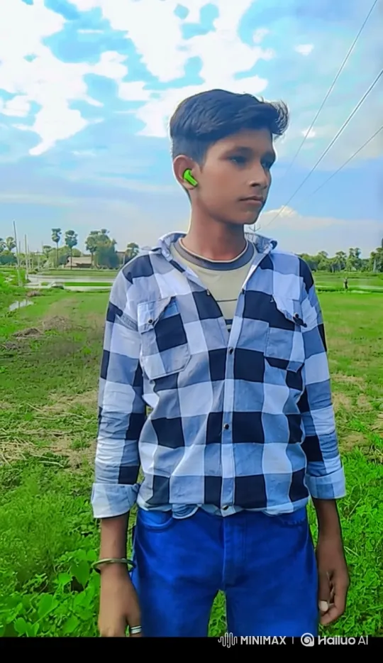 Young Man Reflects in a Breezy Rural Landscape – AI Generated Video | Hailuo AI