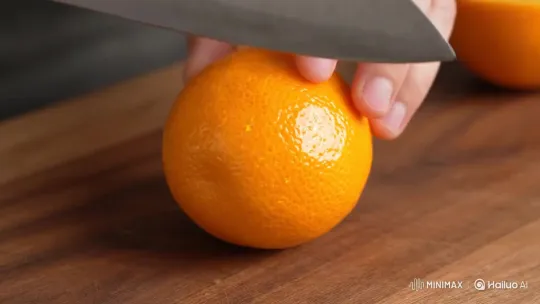 Colored Crystal Orange Cutting ASMR Video – AI Generated Video | Hailuo AI