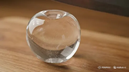 Hot Knife Slices Through Crystal Apple – AI Generated Video | Hailuo AI