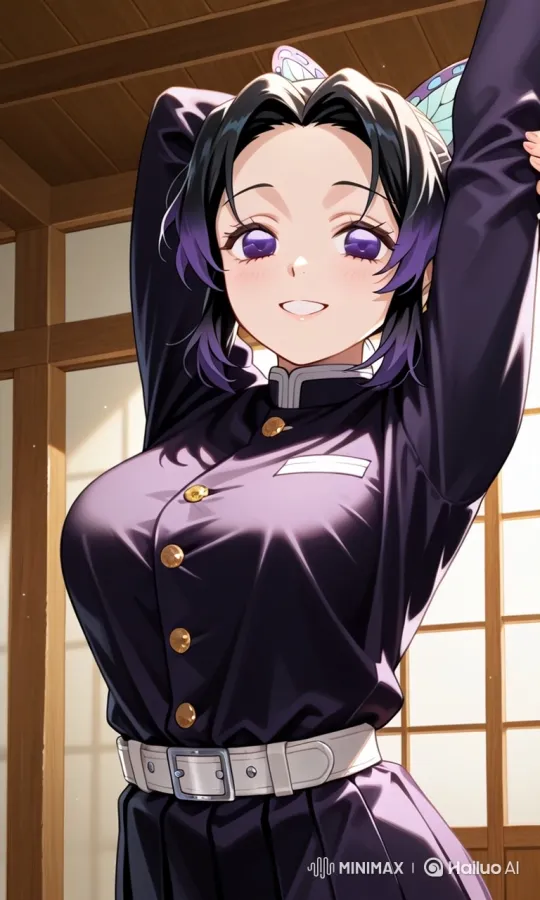 Young Woman Greets Viewers with a Friendly Stretch and Wave – AI Generated Video | Hailuo AI