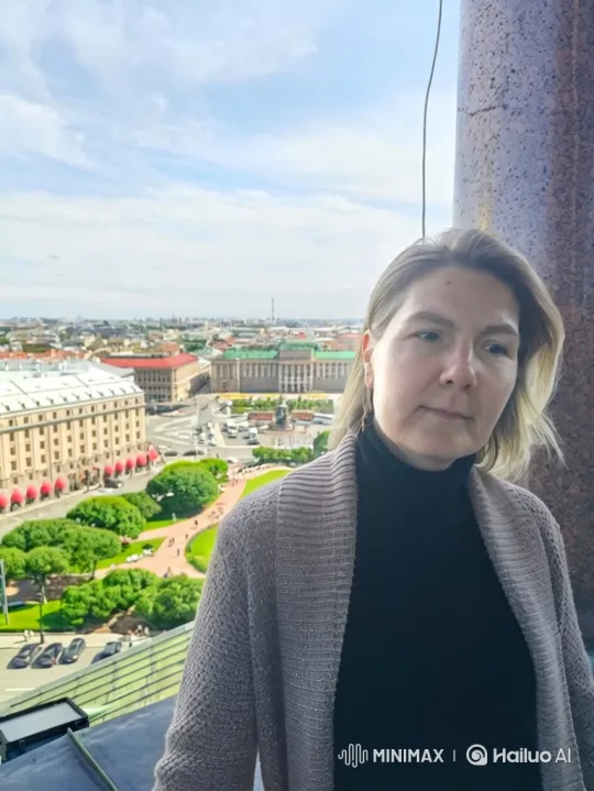 Woman Accepts Roses, City Skyline, Fireworks Background – AI Generated Video | Hailuo AI