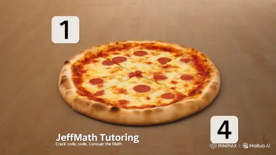 Explaining Fractions with Pizza: A Visual Guide – AI Generated Video | Hailuo AI