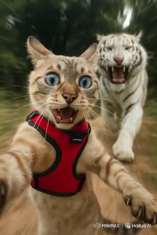 Mysterious White Tiger: A Symbol of Power and Beauty – AI Generated Video | Hailuo AI