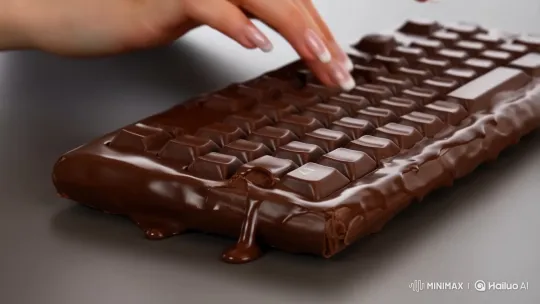 Chocolate Keyboard Typing: Melting ASMR Delight – AI Generated Video | Hailuo AI
