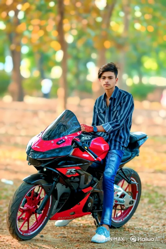 Young Couple Shares Intimate Moment Near Motorcycle – AI Generated Video | Hailuo AI