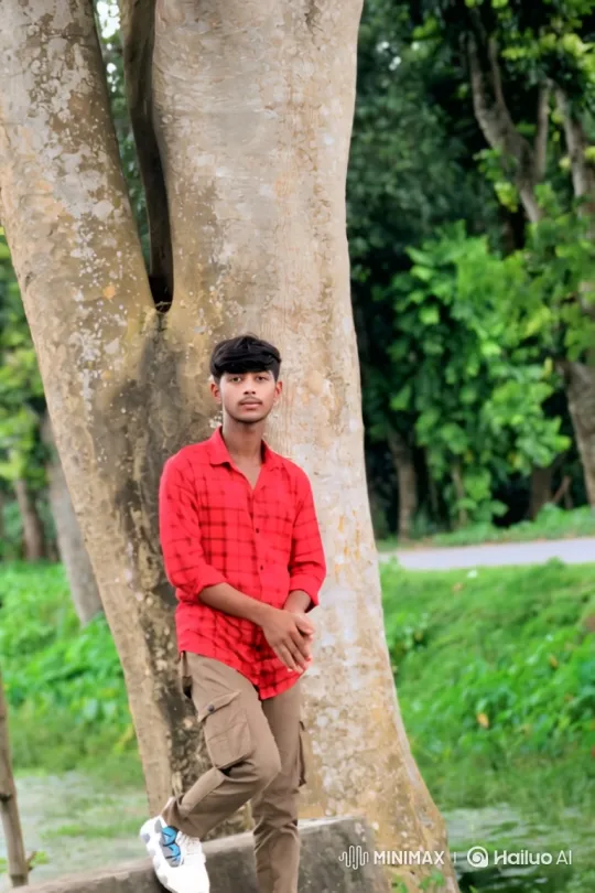 Young Man in Nature, Serene and Reflective Stance – AI Generated Video | Hailuo AI