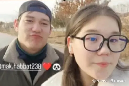 Young Couple Poses for Autumn Selfie – AI Generated Video | Hailuo AI