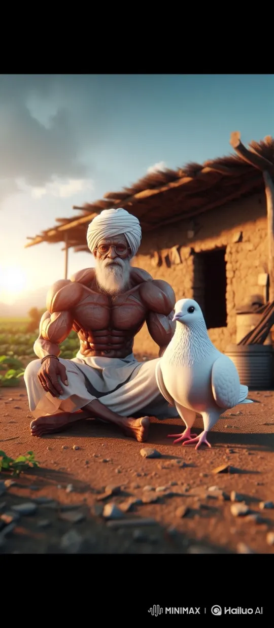 Elderly Man and Pigeon Share Moment of Sadness – AI Generated Video | Hailuo AI