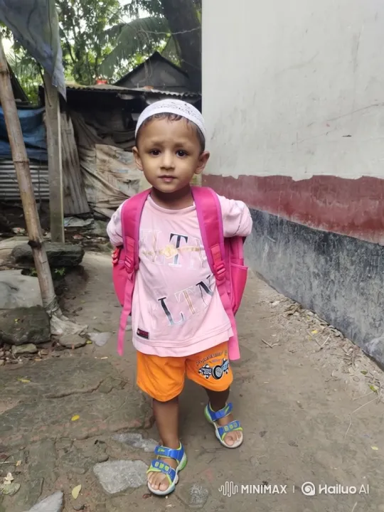 Child's Shy Expression on Dirt Path Background – AI Generated Video | Hailuo AI