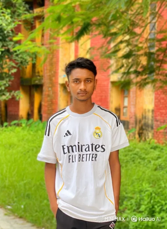 Couple Embracing in Lush Greenery with Real Madrid Jerseys – AI Generated Video | Hailuo AI