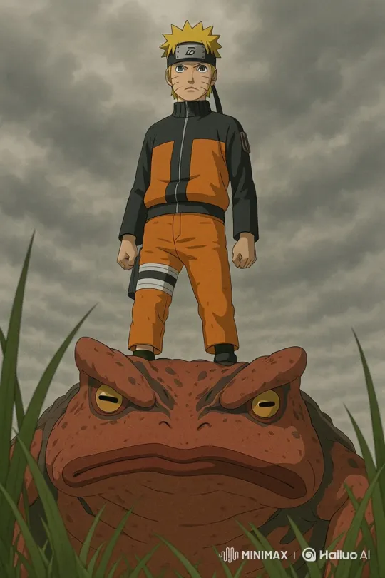 Young Man on Toad Transitions from Storm to Sunshine – AI Generated Video | Hailuo AI