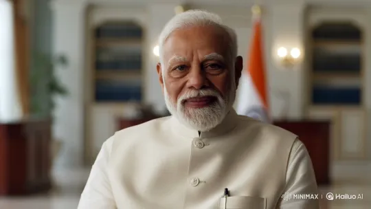 Narendra Modi's Direct Address in a Formal Setting – AI Generated Video | Hailuo AI