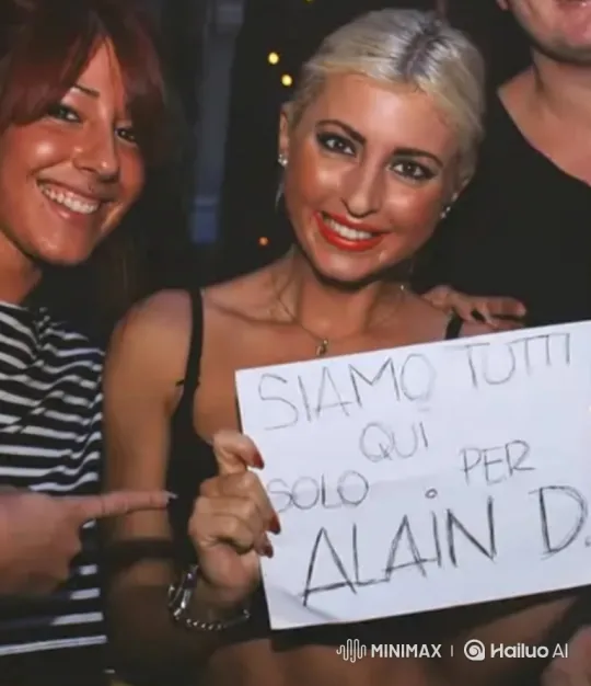 Women Celebrate "We Are All Here Just for Alain D." – AI Generated Video | Hailuo AI