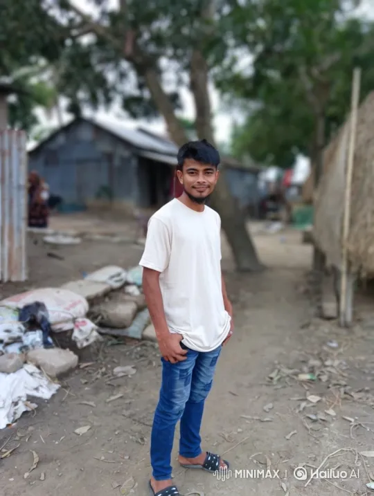 Young Man Transforms Attire in Village Setting – AI Generated Video | Hailuo AI