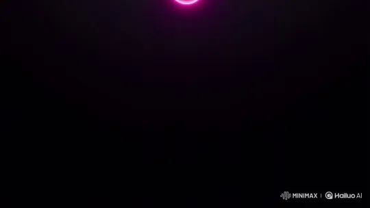 Radiant Pink Magic Ball Plummets Through Darkness – AI Generated Video | Hailuo AI