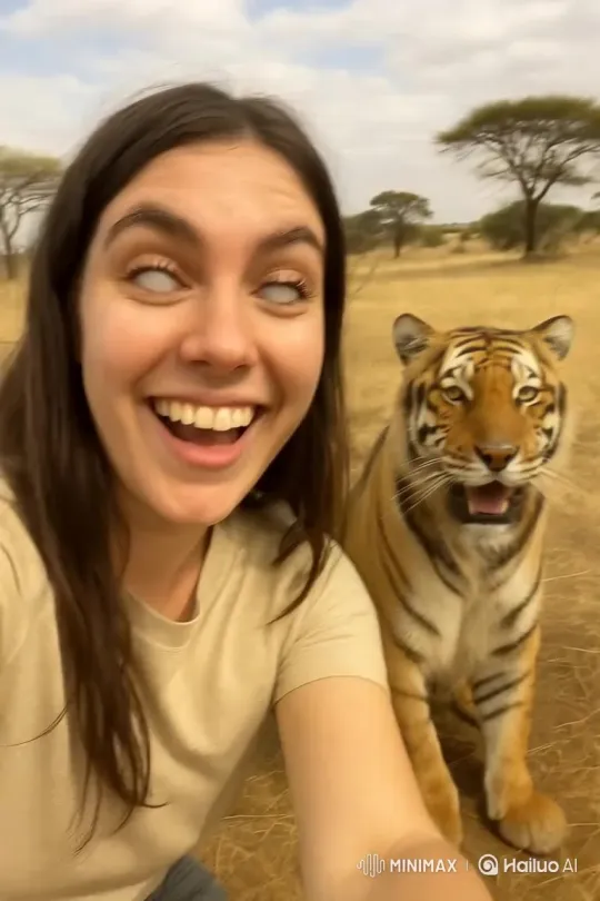 Girl Meets and Kisses Boyfriend Amidst Amazon Animals – AI Generated Video | Hailuo AI