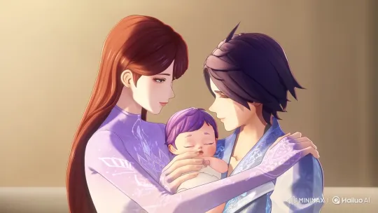 Kpop Demon Hunters: Family Embrace and Kiss Scene – AI Generated Video | Hailuo AI