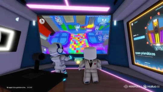 Astronaut and Box-Headed Friend in Roblox Garden Adventure – AI Generated Video | Hailuo AI