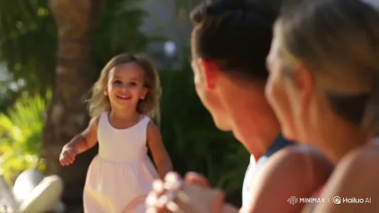 Joyful Reunion: Family Embrace on a Summer Evening – AI Generated Video | Hailuo AI