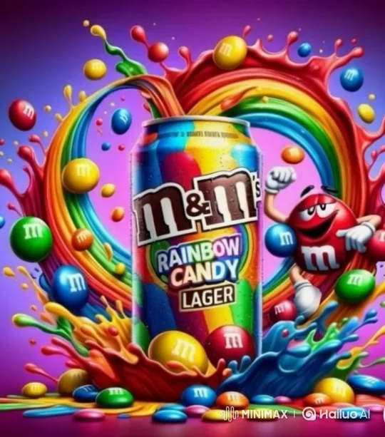 M&M's Rainbow Candy Lager Animated Heart – AI Generated Video | Hailuo AI