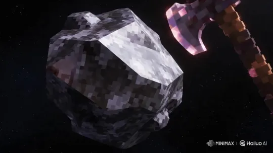Minecraft-Style Crystal Block in Unreal Engine 5 – AI Generated Video | Hailuo AI