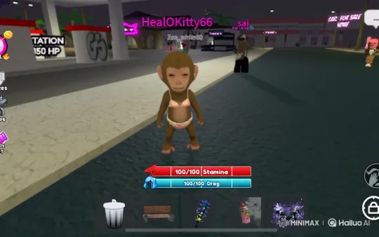 Monkey Attacked by Sai in Virtual Game World – AI Generated Video | Hailuo AI