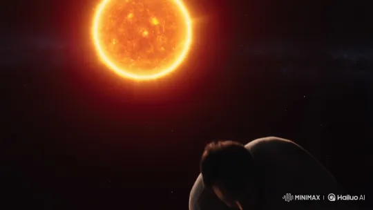 Man Balloon Pops in Space Heat Exposure – AI Generated Video | Hailuo AI