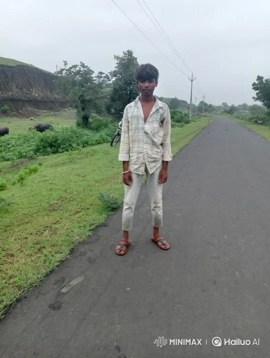Young Boy Stands Still in Rural Landscape – AI Generated Video | Hailuo AI