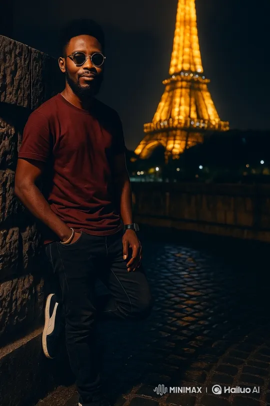 Stylish Man Enters Luxury Mercedes-Benz in Paris Night – AI Generated Video | Hailuo AI