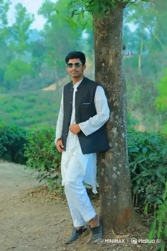 Peaceful Park Encounter with Gentle Smiles – AI Generated Video | Hailuo AI