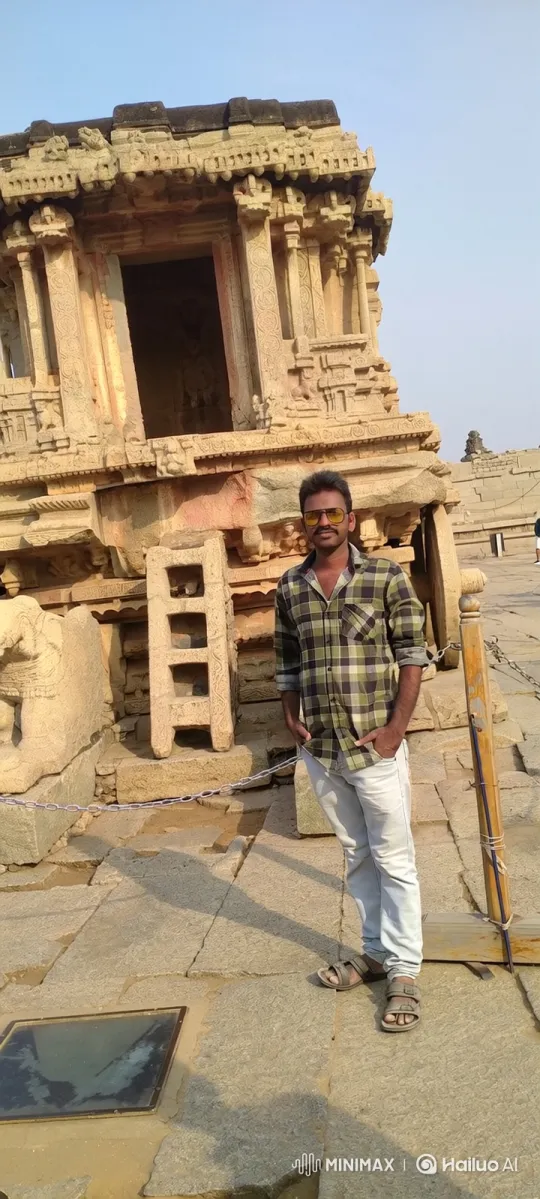 Man in Plaid Shirt Meets Modi Lookalike at Ancient Monument – AI Generated Video | Hailuo AI