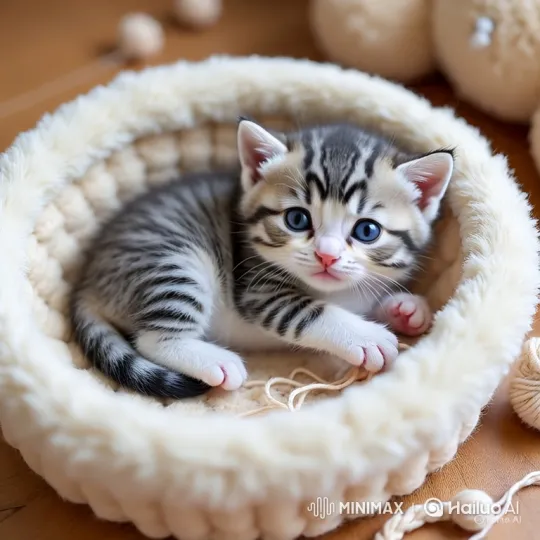Transformation of a Kitten to a Graceful Cat – AI Generated Video | Hailuo AI