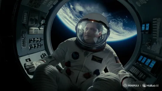 Astronaut Encounters Temporal Fold in 1997 Space Capsule – AI Generated Video | Hailuo AI