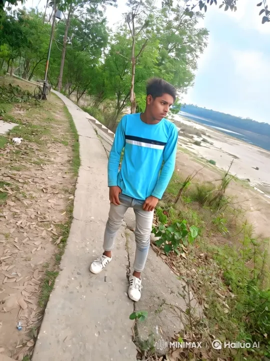 Young Couple Shares Quiet Moment in Serene Park Setting – AI Generated Video | Hailuo AI