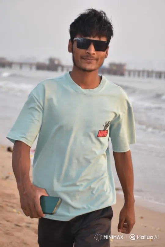 Young Couple Shares Romantic Moment on Beach at Golden Hour – AI Generated Video | Hailuo AI