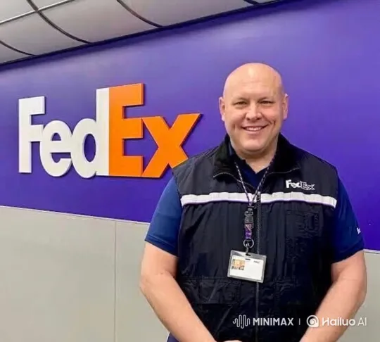 FedEx Employee Assures Trust with Sincere Message – AI Generated Video | Hailuo AI