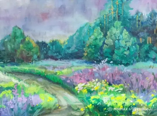 Living Impressionist Landscape Painting Brought to Life – AI Generated Video | Hailuo AI