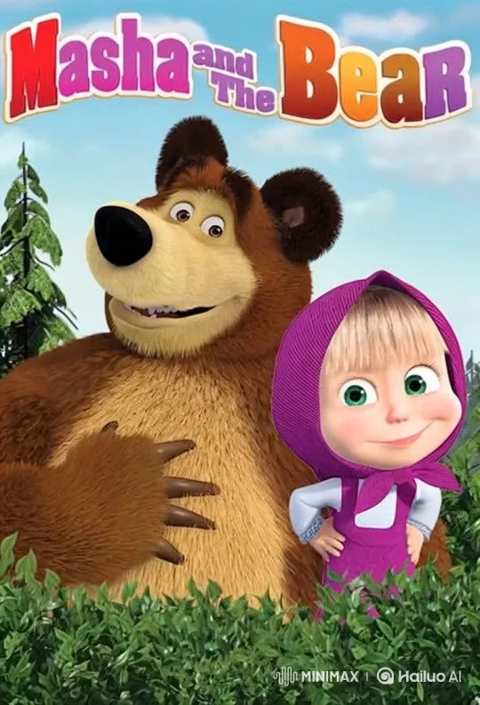 Masha and The Bear Ascend in Magical Flight – AI Generated Video | Hailuo AI