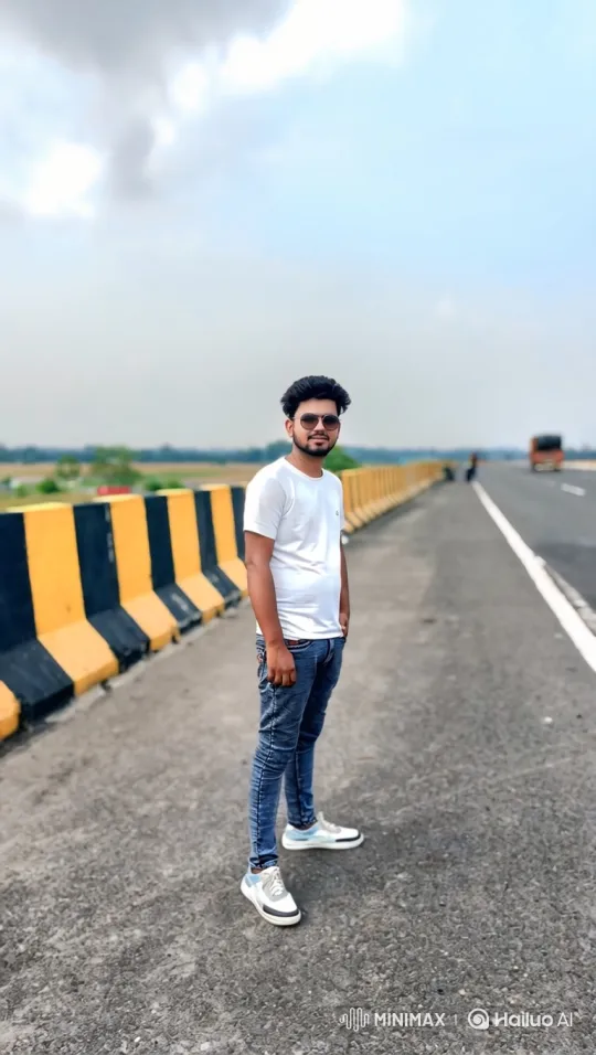 Young Couple Shares Romantic Moment on Overpass – AI Generated Video | Hailuo AI