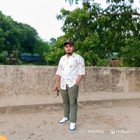 Young Man Puts on Sunglasses on Dirt Path – AI Generated Video | Hailuo AI