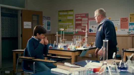 Boy Punches Male Science Teacher in Classroom Dispute – AI Generated Video | Hailuo AI