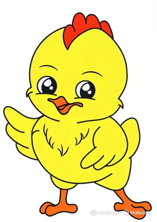 Cute Chicken Adopts Cool Pose with Sunglasses and Grill Fork – AI Generated Video | Hailuo AI