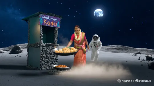 Tamil Grandma Cooks Vadas for Astronaut on the Moon – AI Generated Video | Hailuo AI
